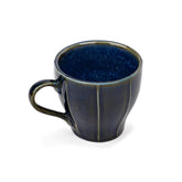 Ceramic Line Tea Cups Set Of 6 - Blue, 180ml Each | Tea Cup Set Of 6 - Premium Porcelain Tea Set | Ceramic Tea Cup With Glossy Finish - Small Cups For Tea | Line Tea Cup Only